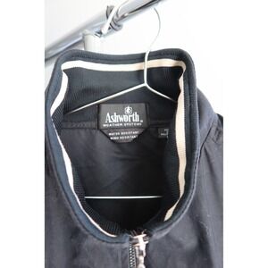 Ashworth Weather Systems Golf Jacket Pullover Black Water Wind Resistant